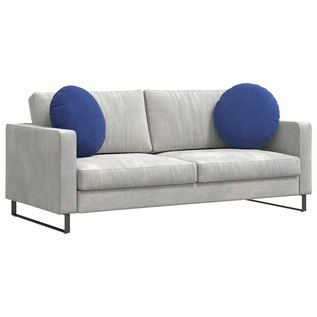 Cuscini per Seduta 2 pz Velluto Blu Polizia Ø50 x 19 cm