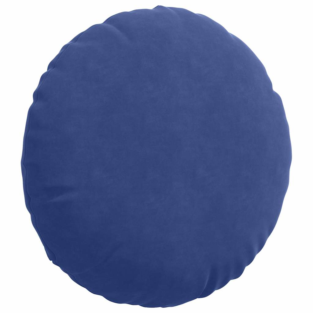 Cuscini per Seduta 2 pz Velluto Blu Polizia Ø50 x 19 cm
