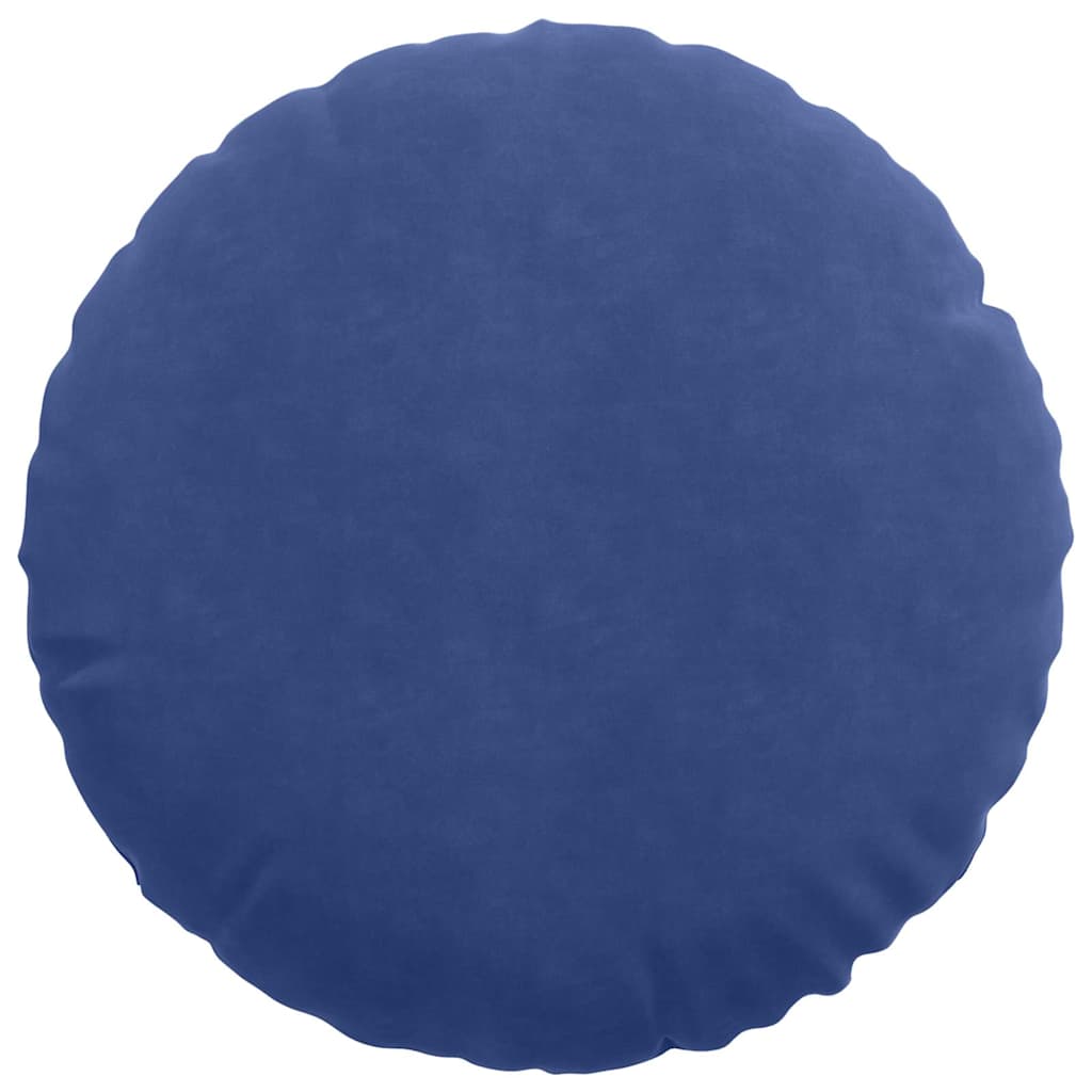 Cuscini per Seduta 2 pz Velluto Blu Polizia Ø50 x 19 cm