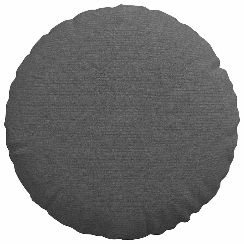 Cuscini per Seduta 2 pz Tessuto in Cords Grigio scuro