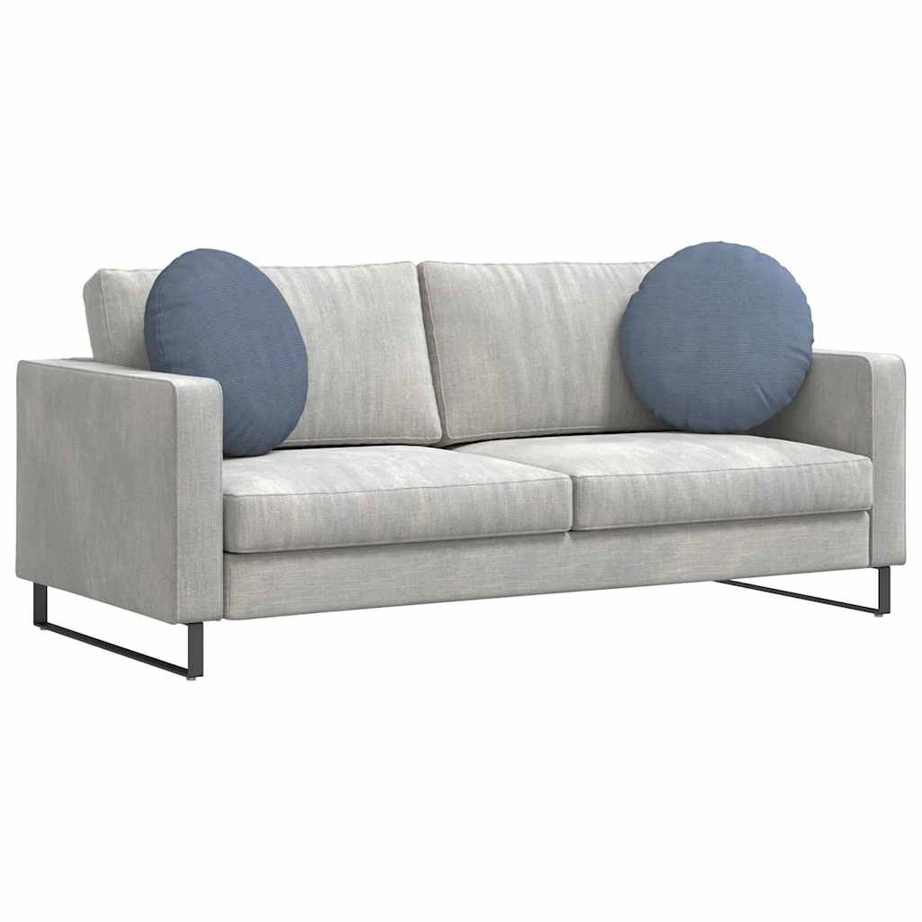 Cuscini per Seduta 2 pz Tessuto in Cords Blu Ø50 x 19 cm