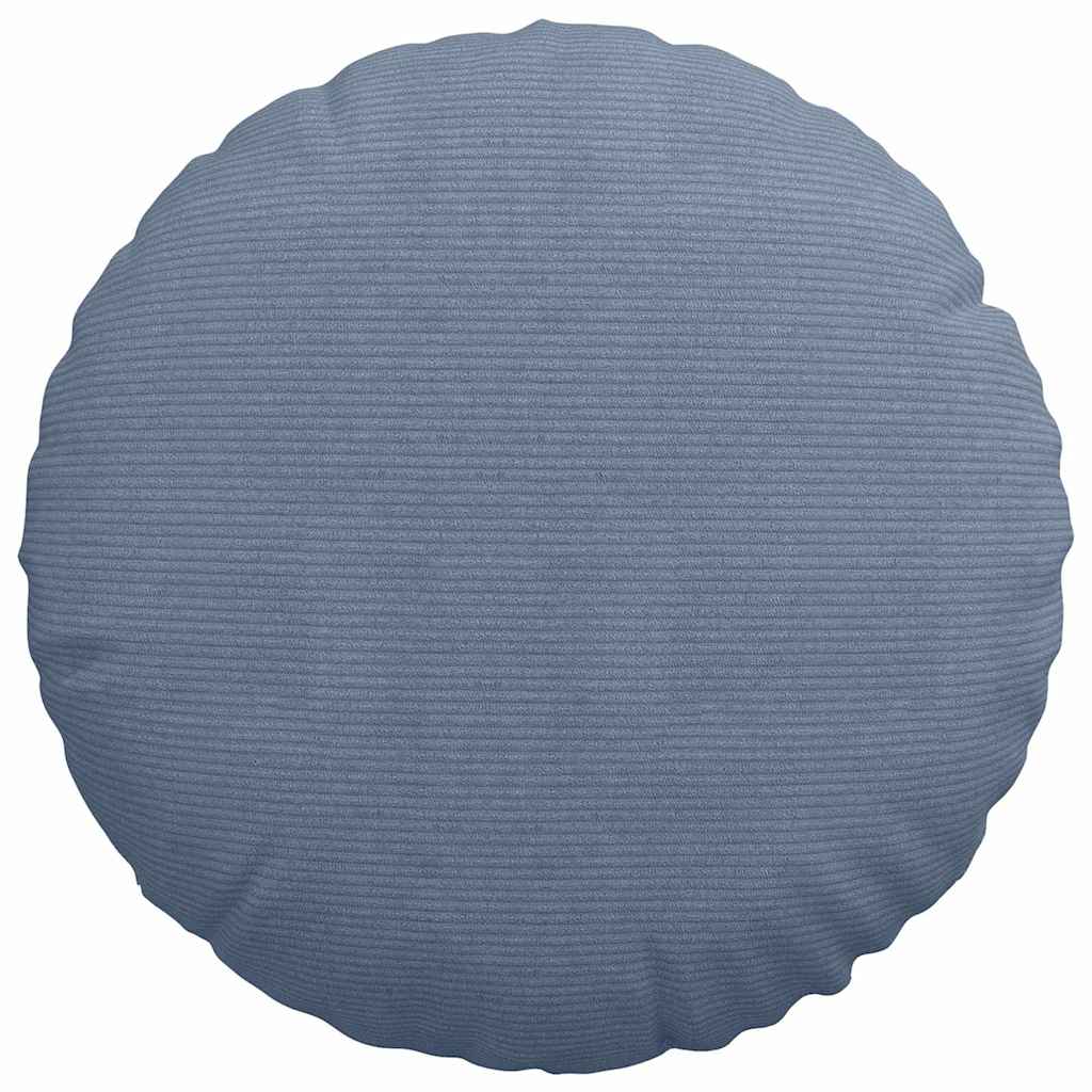 Cuscini per Seduta 2 pz Tessuto in Cords Blu Ø50 x 19 cm
