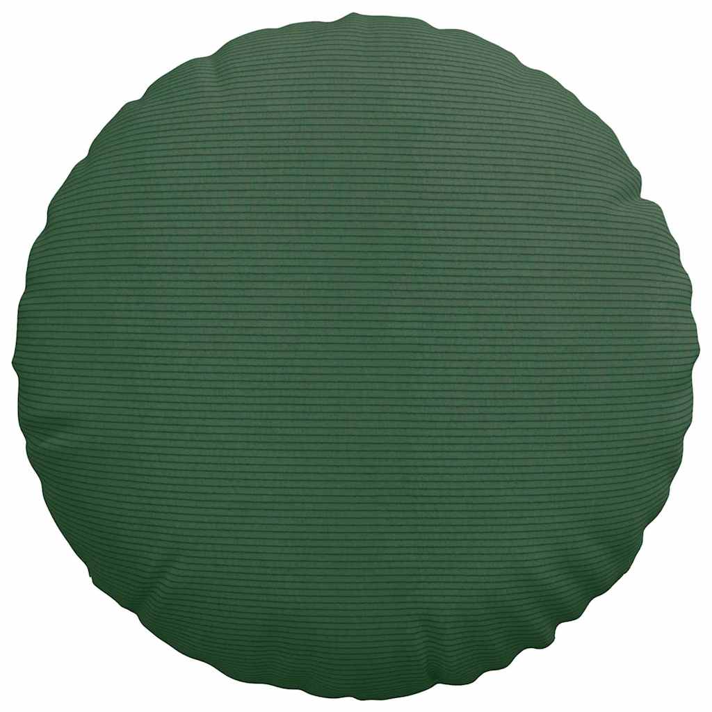 Cuscini per Seduta 2 pz Tessuto in Cords Verde Scuro