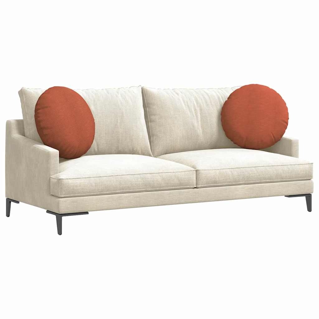 Cuscini per Seduta 2 pz Tessuto in Cords Rosso Arancio