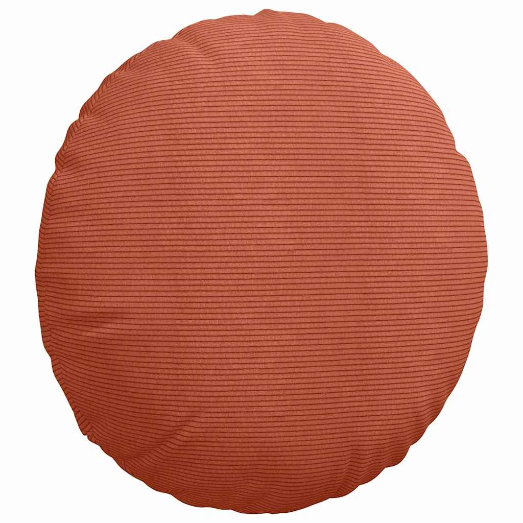 Cuscini per Seduta 2 pz Tessuto in Cords Rosso Arancio
