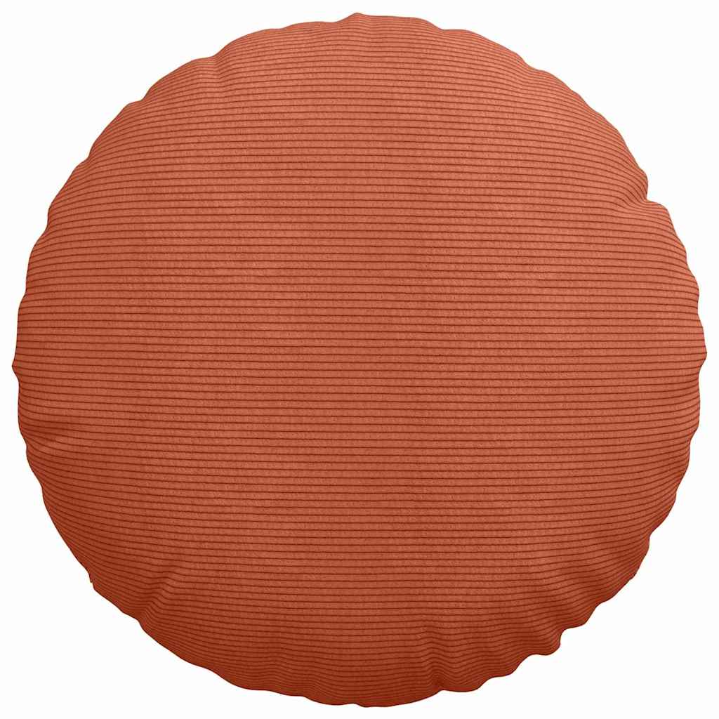 Cuscini per Seduta 2 pz Tessuto in Cords Rosso Arancio