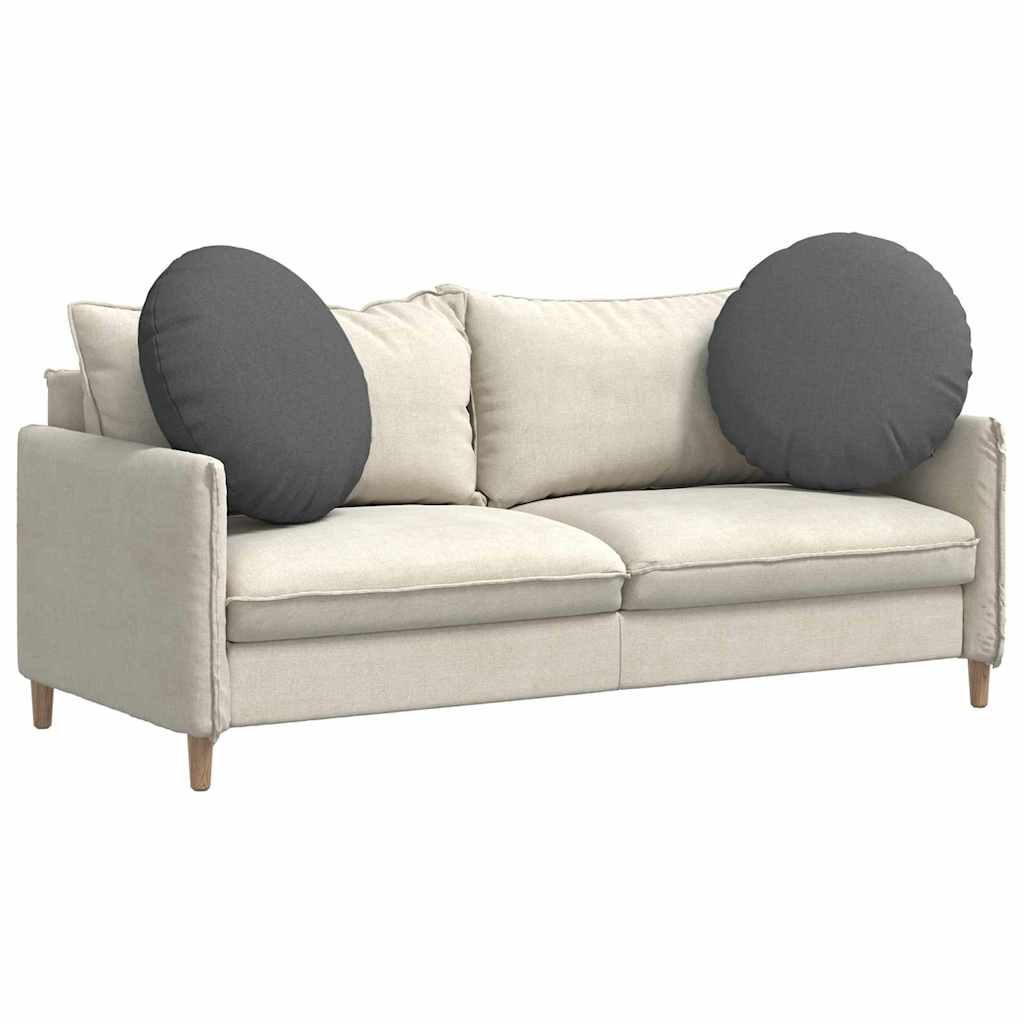 Cuscini per Seduta 2 pz Tessuto Grigio Scuro Ø60 x 21 cm