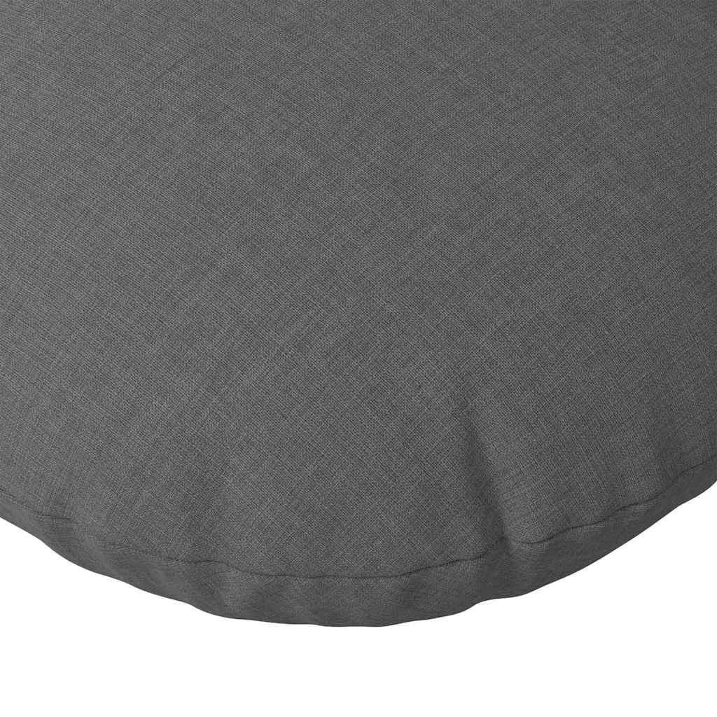 Cuscini per Seduta 2 pz Tessuto Grigio Scuro Ø60 x 21 cm