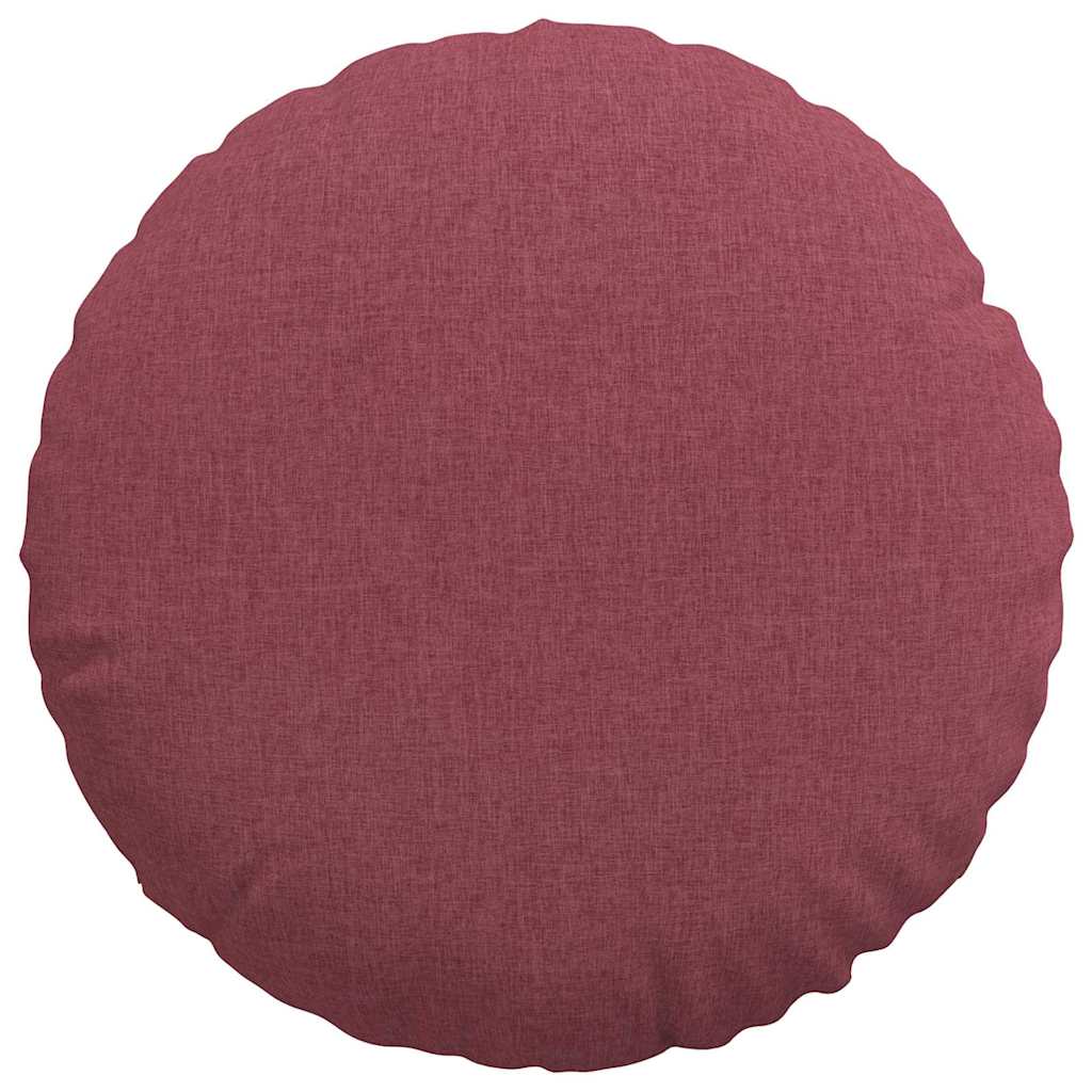 Cuscini per Seduta 2 pz Tessuto Rosso Vino Ø60 x 21 cm