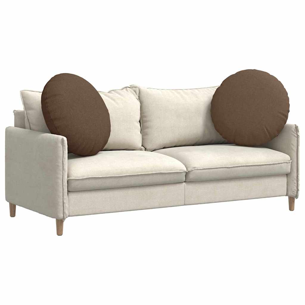 Cuscini per Seduta 2 pz Tessuto Marrone Ø60 x 21 cm