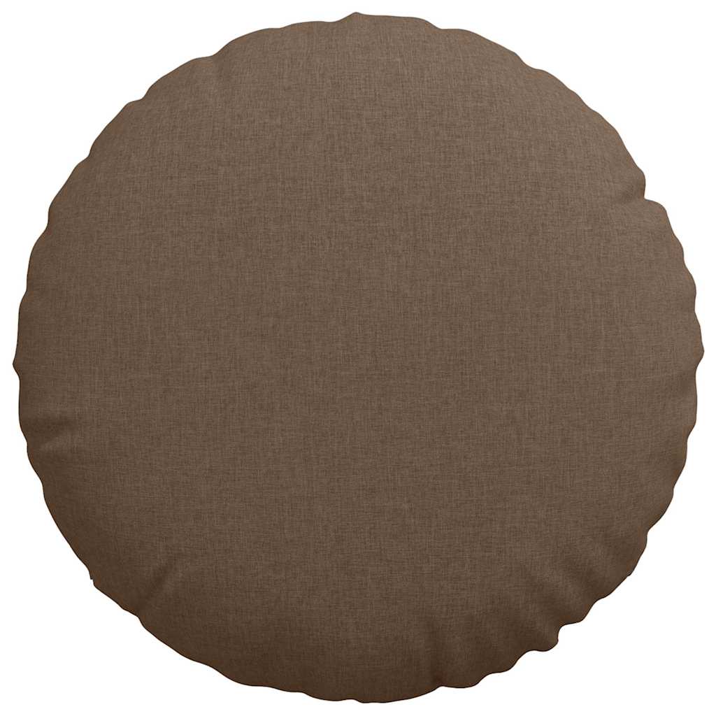 Cuscini per Seduta 2 pz Tessuto Marrone Ø60 x 21 cm