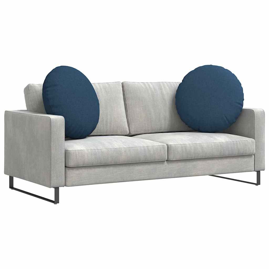 Cuscini per Seduta 2 pz Tessuto Blu Ø60 x 21 cm