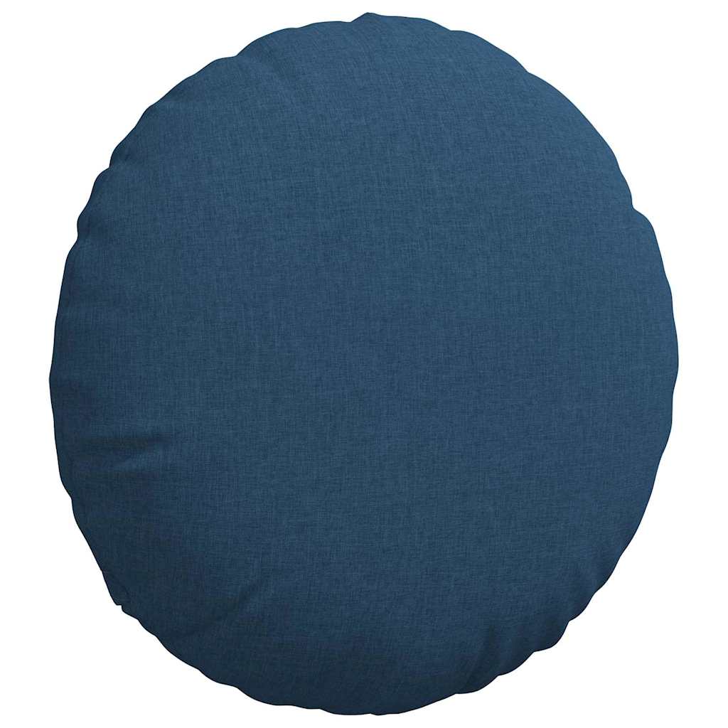 Cuscini per Seduta 2 pz Tessuto Blu Ø60 x 21 cm
