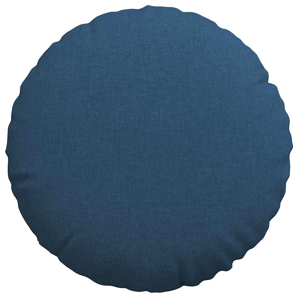 Cuscini per Seduta 2 pz Tessuto Blu Ø60 x 21 cm