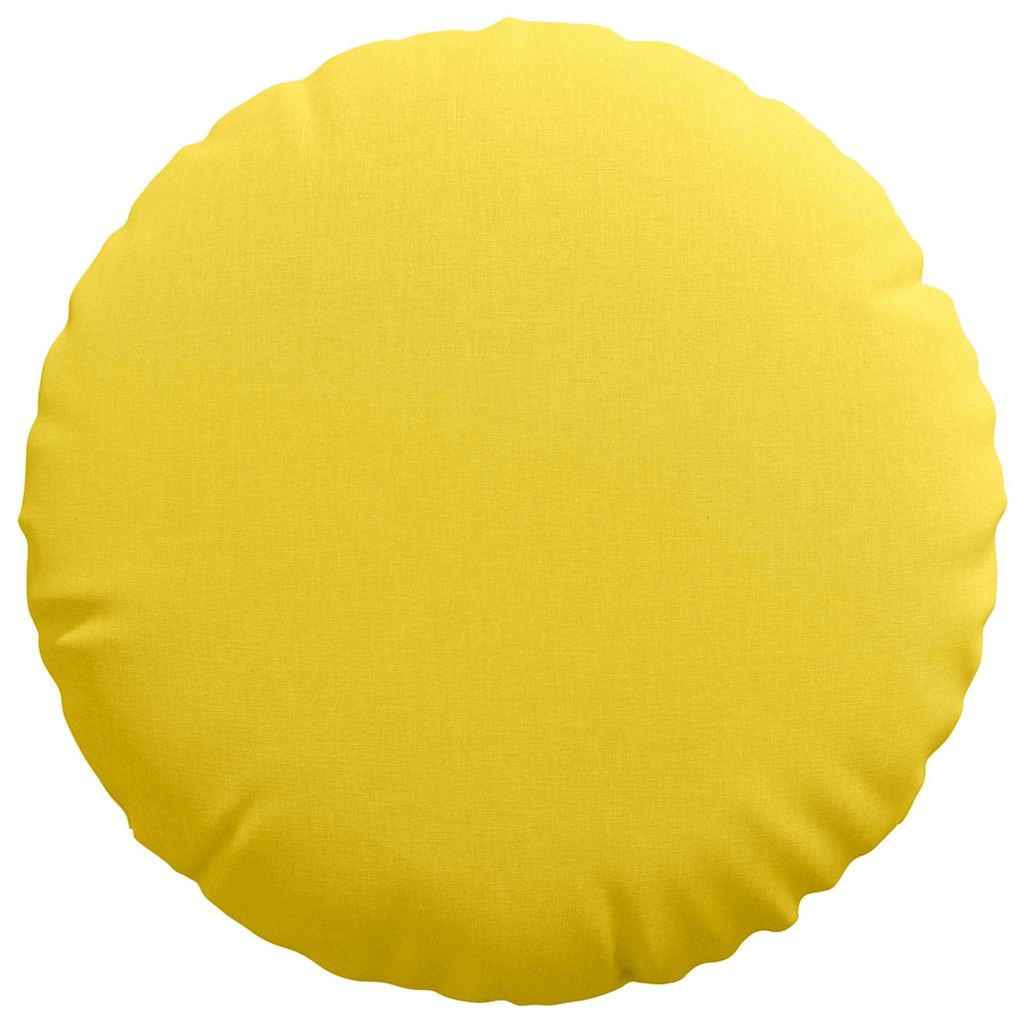 Cuscini per Seduta 2 pz Tessuto Giallo Chiaro Ø60 x 21 cm