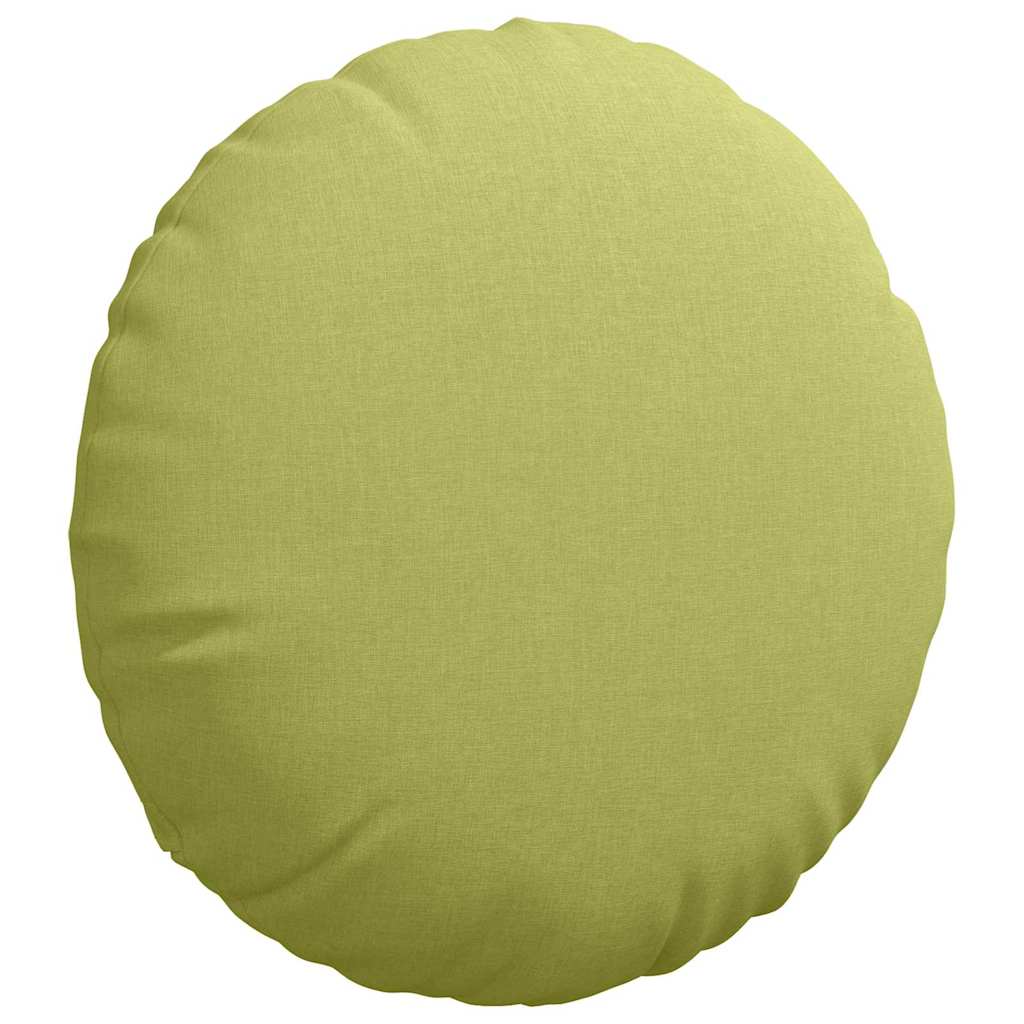 Cuscini per Seduta 2 pz Tessuto Verde chiaro Ø60 x 21 cm