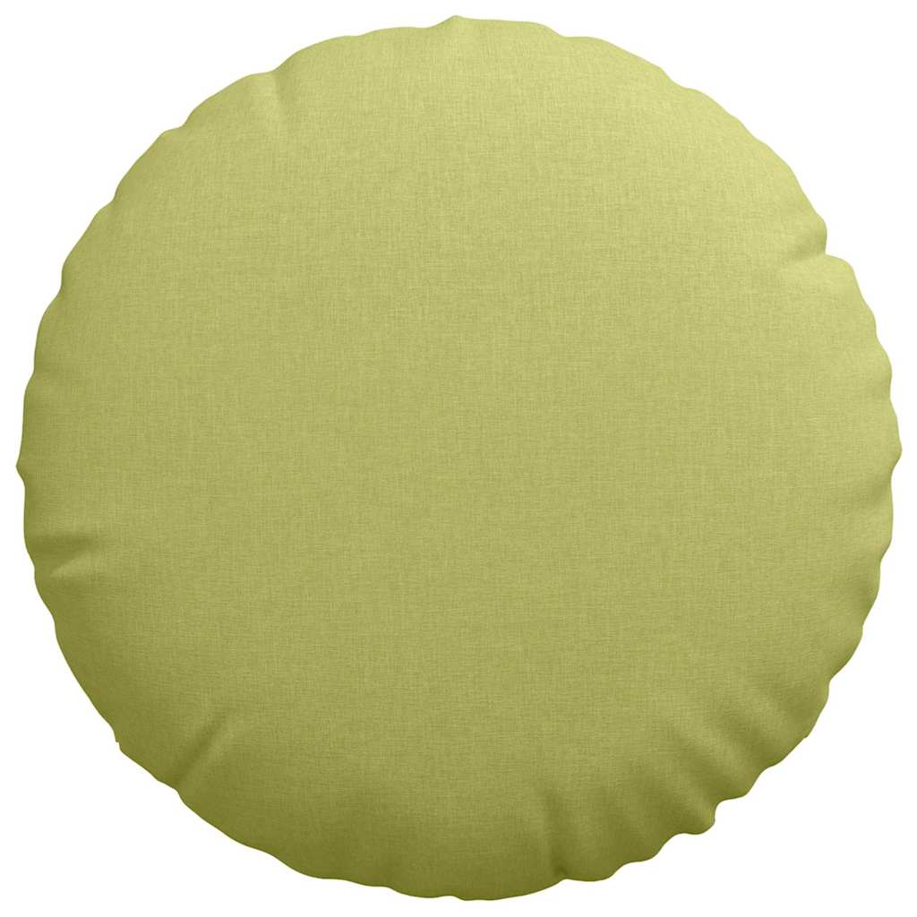 Cuscini per Seduta 2 pz Tessuto Verde chiaro Ø60 x 21 cm