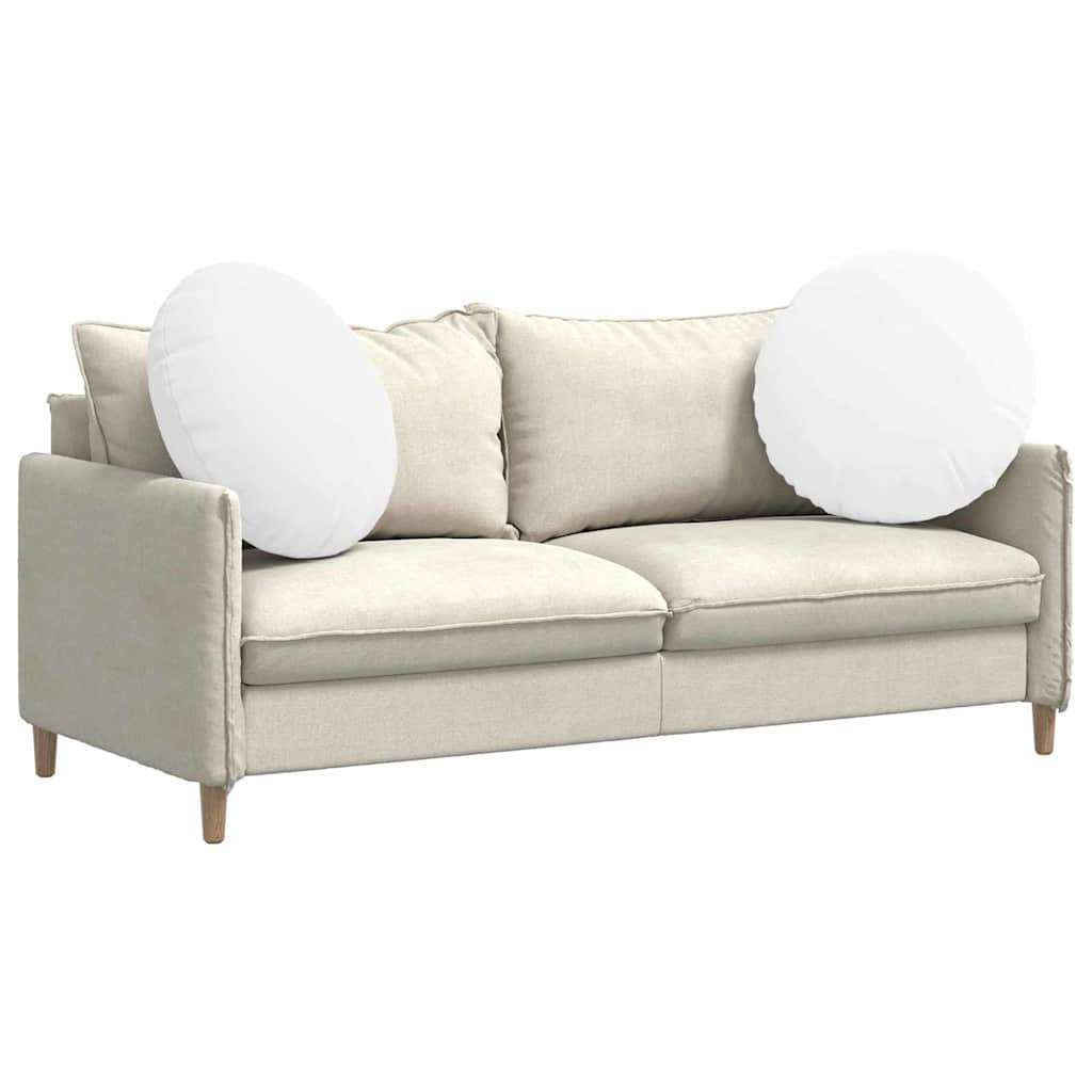 Cuscini per Seduta 2 pz Tessuto Bianco Ø60 x 21 cm