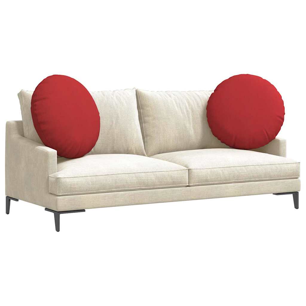 Cuscini per Seduta 2 pz Tessuto Rosso Ø60 x 21 cm