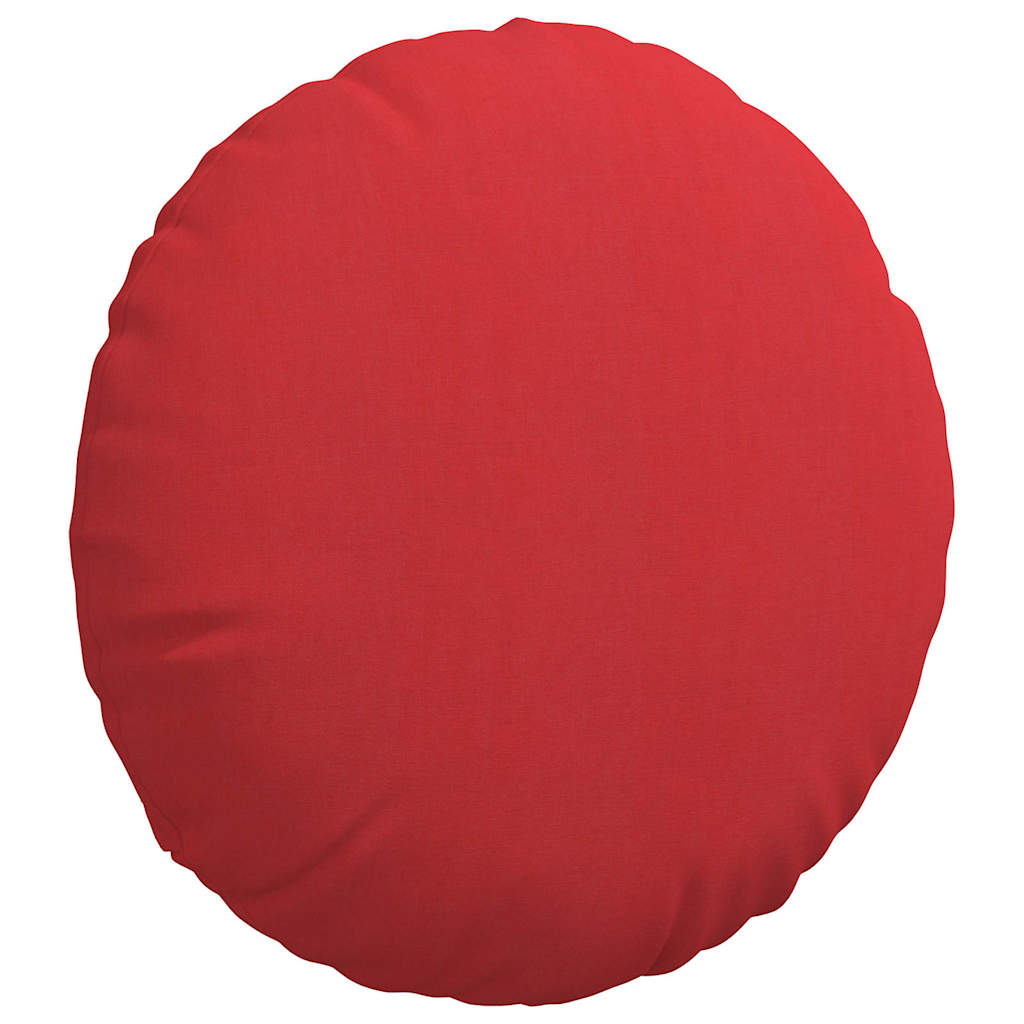 Cuscini per Seduta 2 pz Tessuto Rosso Ø60 x 21 cm
