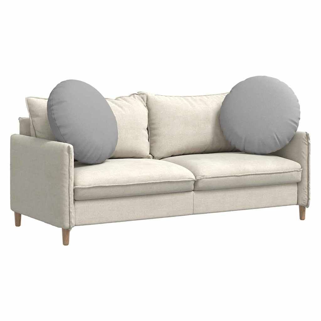 Cuscini per Seduta 2 pz Tessuto Grigio Nuvola Ø60 x 21 cm