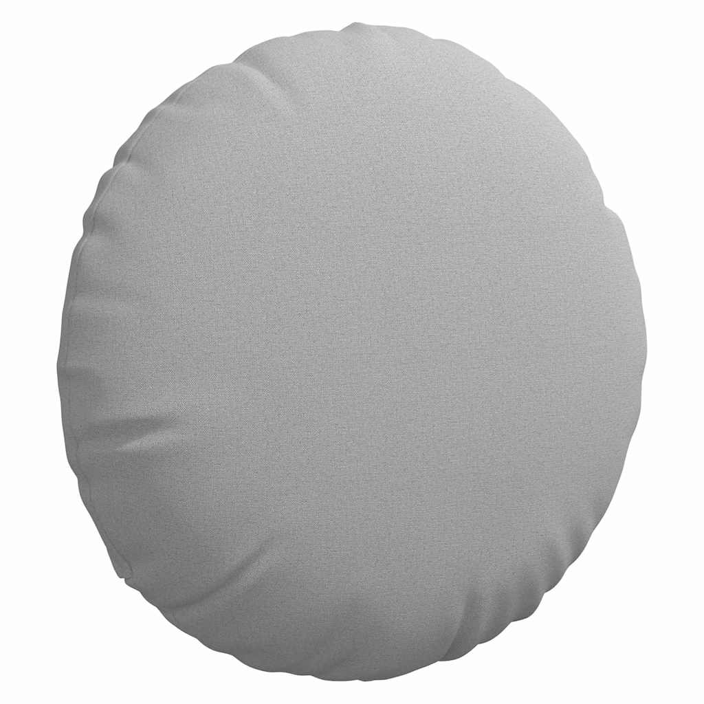 Cuscini per Seduta 2 pz Tessuto Grigio Nuvola Ø60 x 21 cm