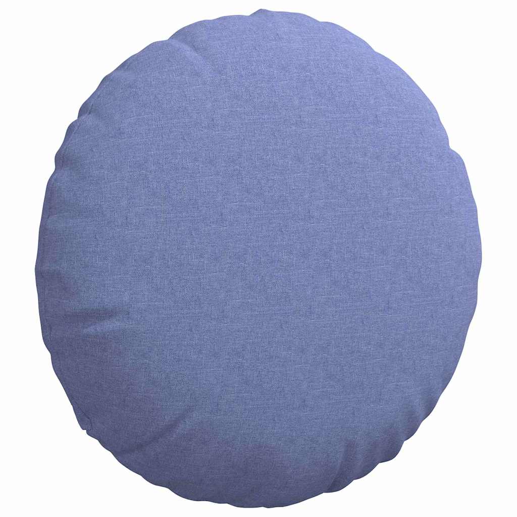 Cuscini per Seduta 2 pz Tessuto Blu jeans Ø60 x 21 cm