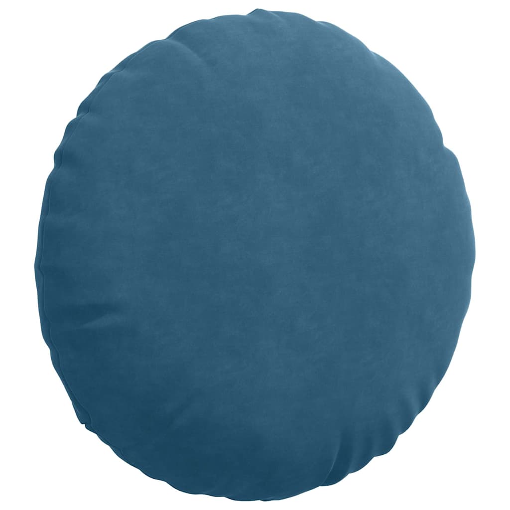 Cuscini per Seduta 2 pz Velluto Blu Ø60 x 21 cm