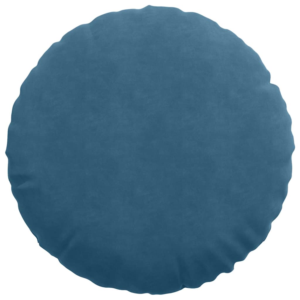 Cuscini per Seduta 2 pz Velluto Blu Ø60 x 21 cm