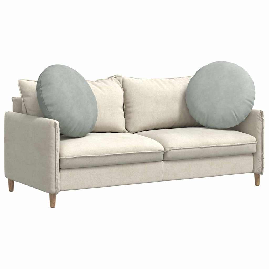 Cuscini per Seduta 2 pz Velluto Grigio chiaro Ø60 x 21 cm