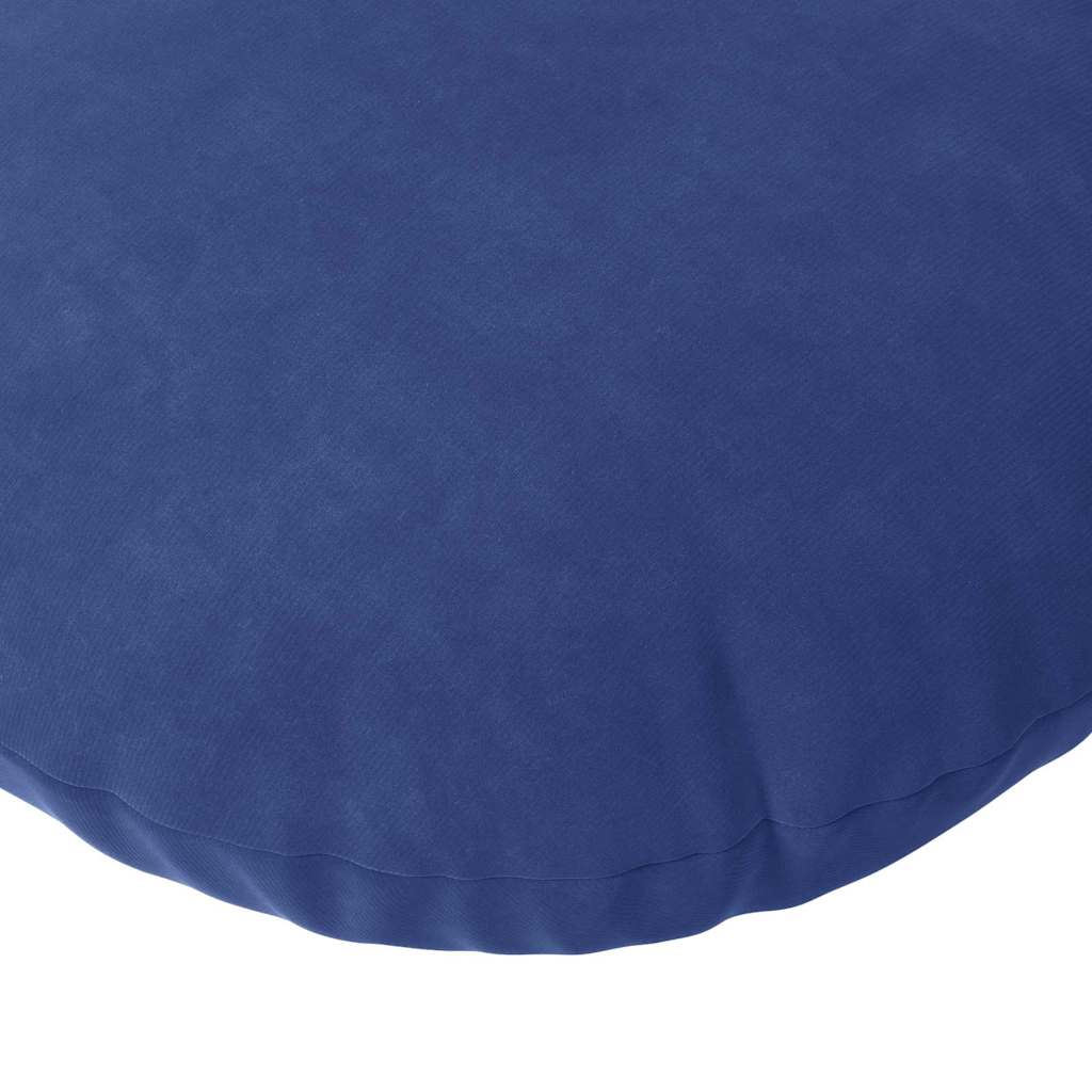 Cuscini per Seduta 2 pz Velluto Blu Polizia Ø60 x 21 cm