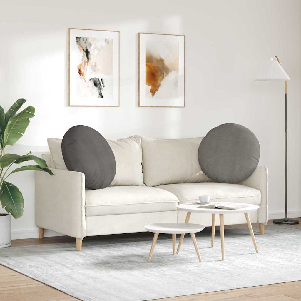 Cuscini per Seduta 2 pz Tessuto in Cords Grigio chiaro