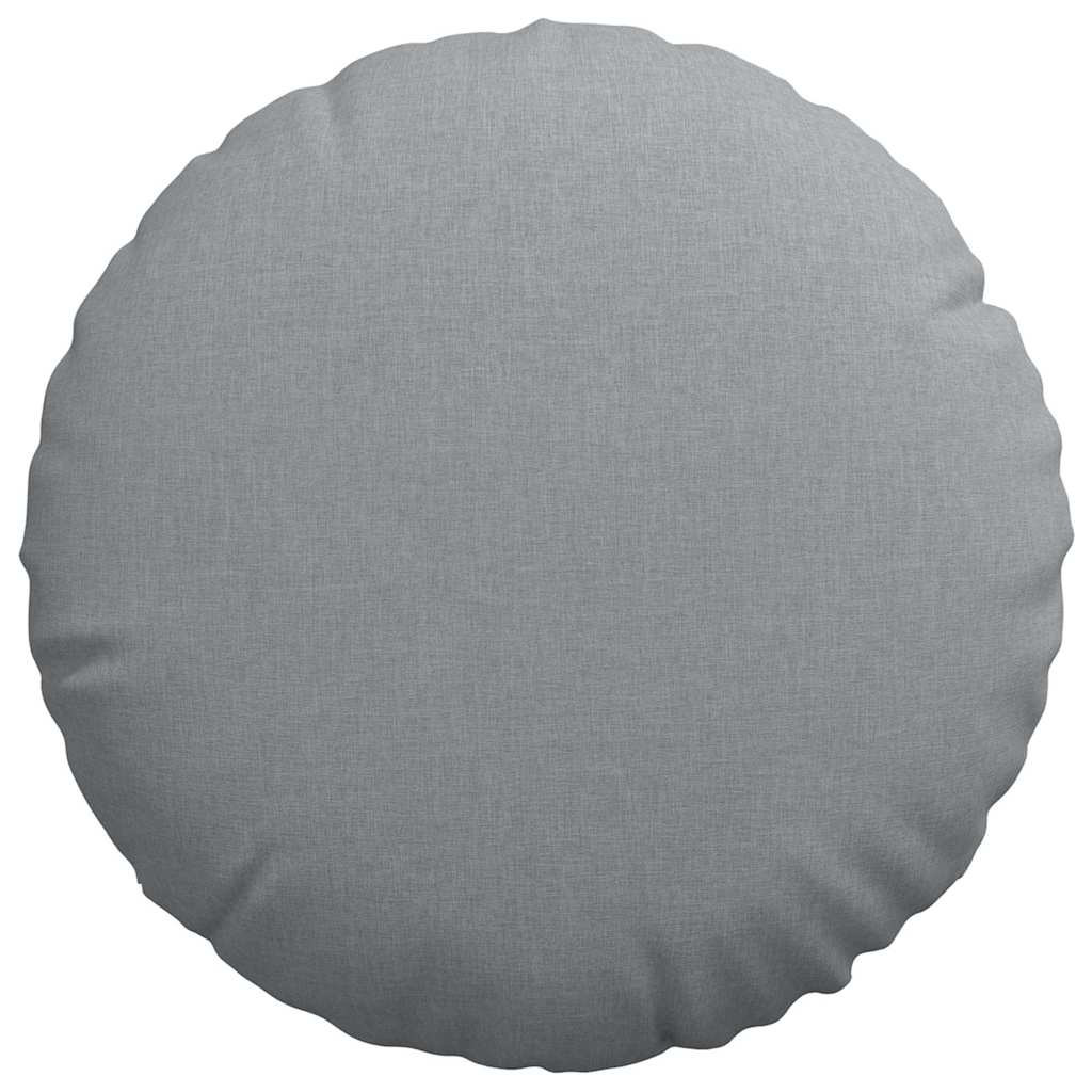 Cuscini per Seduta 2 pz Tessuto Grigio Chiaro Ø80 x 29 cm
