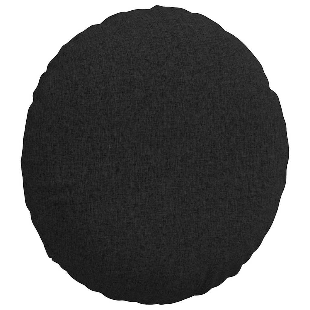 Cuscini per Seduta 2 pz Tessuto Nero Ø80 x 29 cm