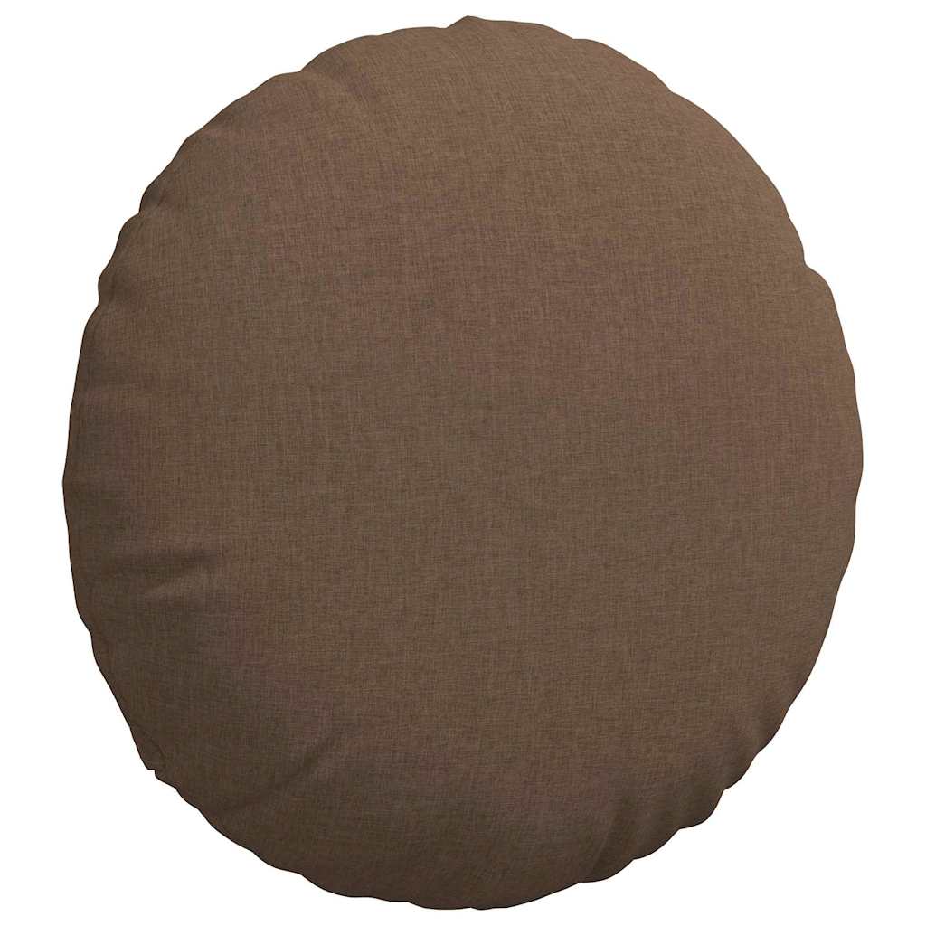 Cuscini per Seduta 2 pz Tessuto Marrone Ø80 x 29 cm