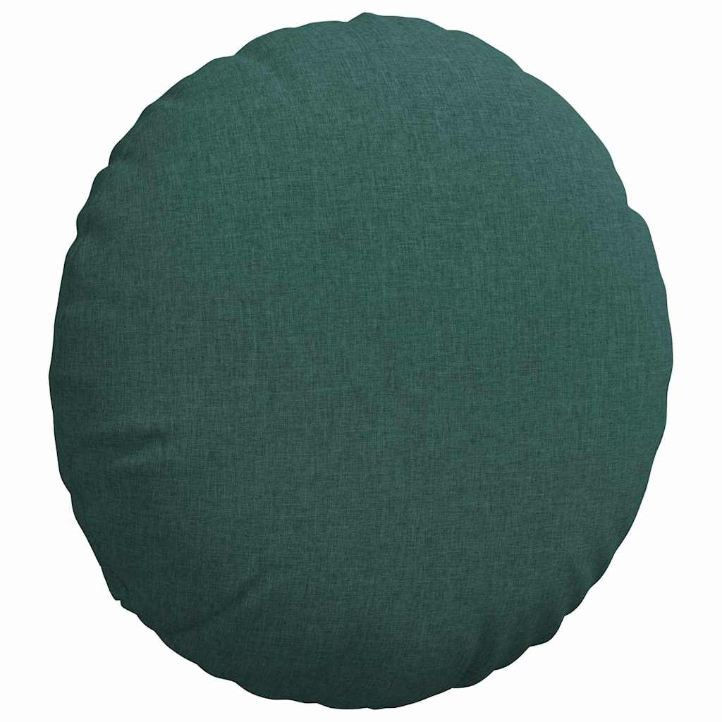 Cuscini per Seduta 2 pz Tessuto Verde Scuro Ø80 x 29 cm