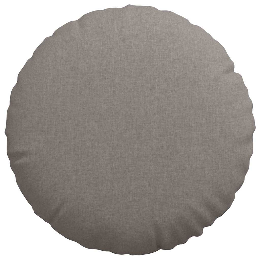Cuscini per Seduta 2 pz Tessuto Tortora Ø80 x 29 cm