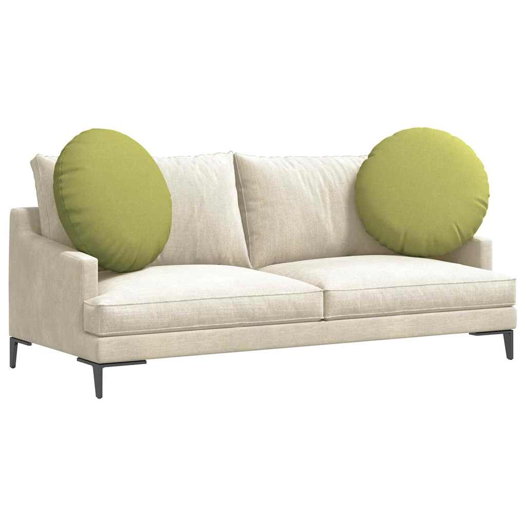 Cuscini per Seduta 2 pz Tessuto Verde chiaro Ø80 x 29 cm