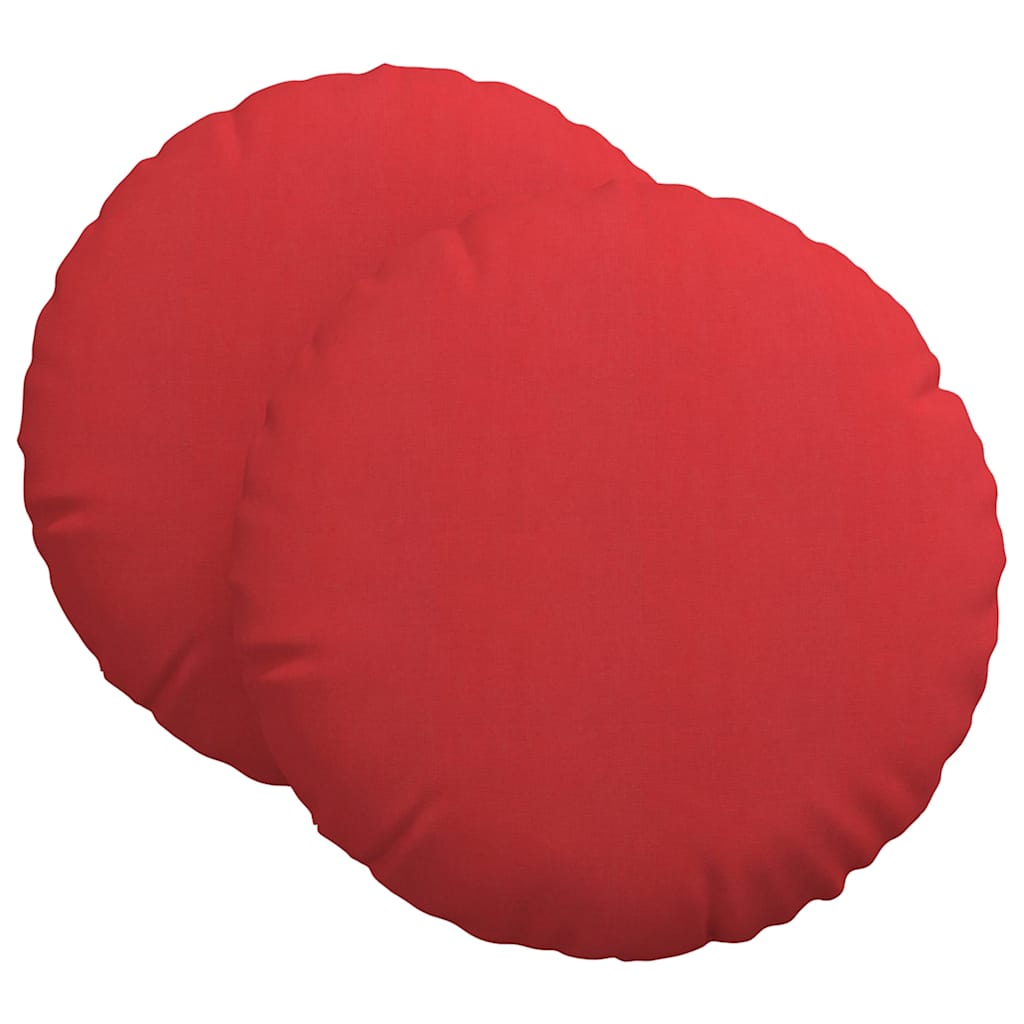 Cuscini per Seduta 2 pz Tessuto Rosso Ø80 x 29 cm