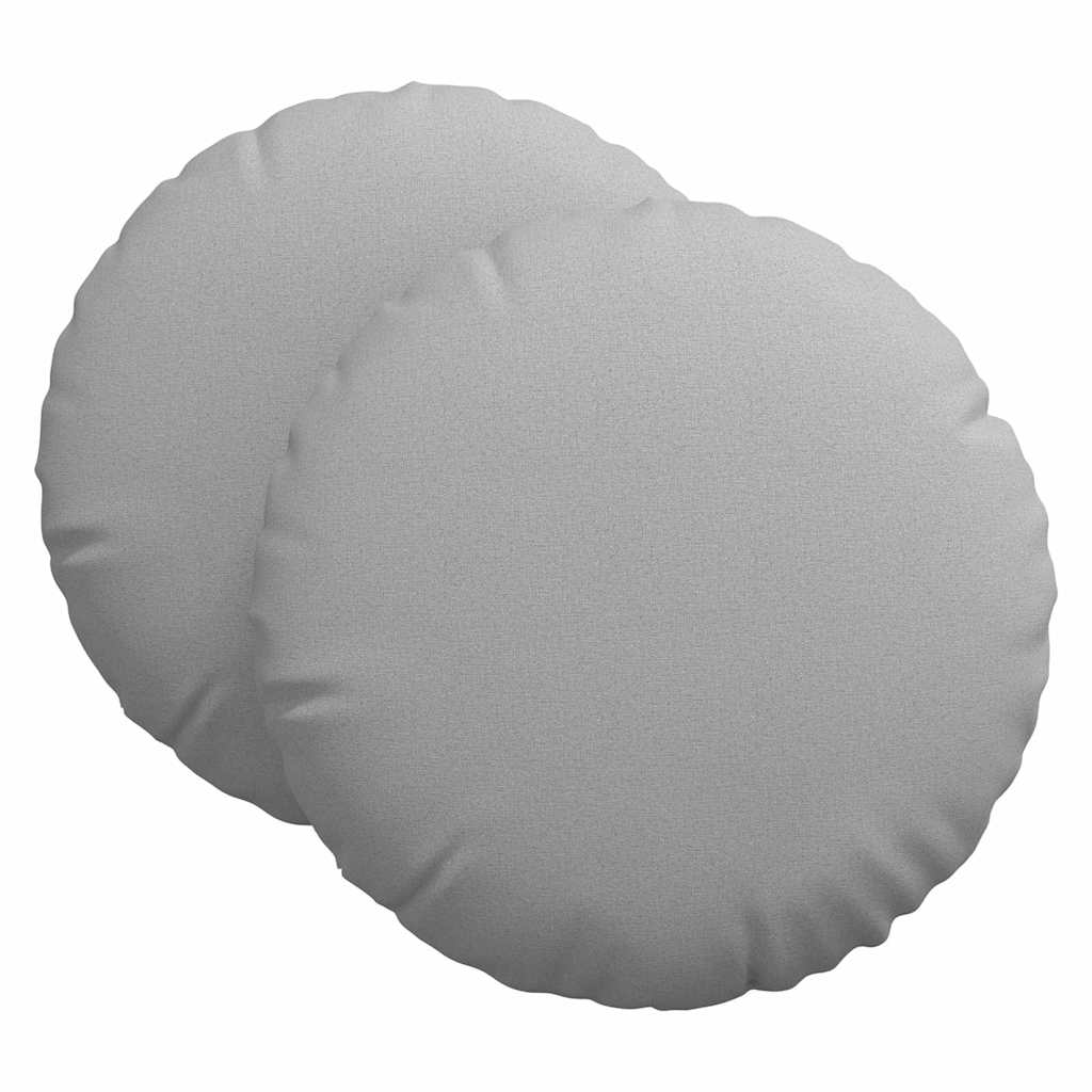 Cuscini per Seduta 2 pz Tessuto Grigio Nuvola Ø80 x 29 cm