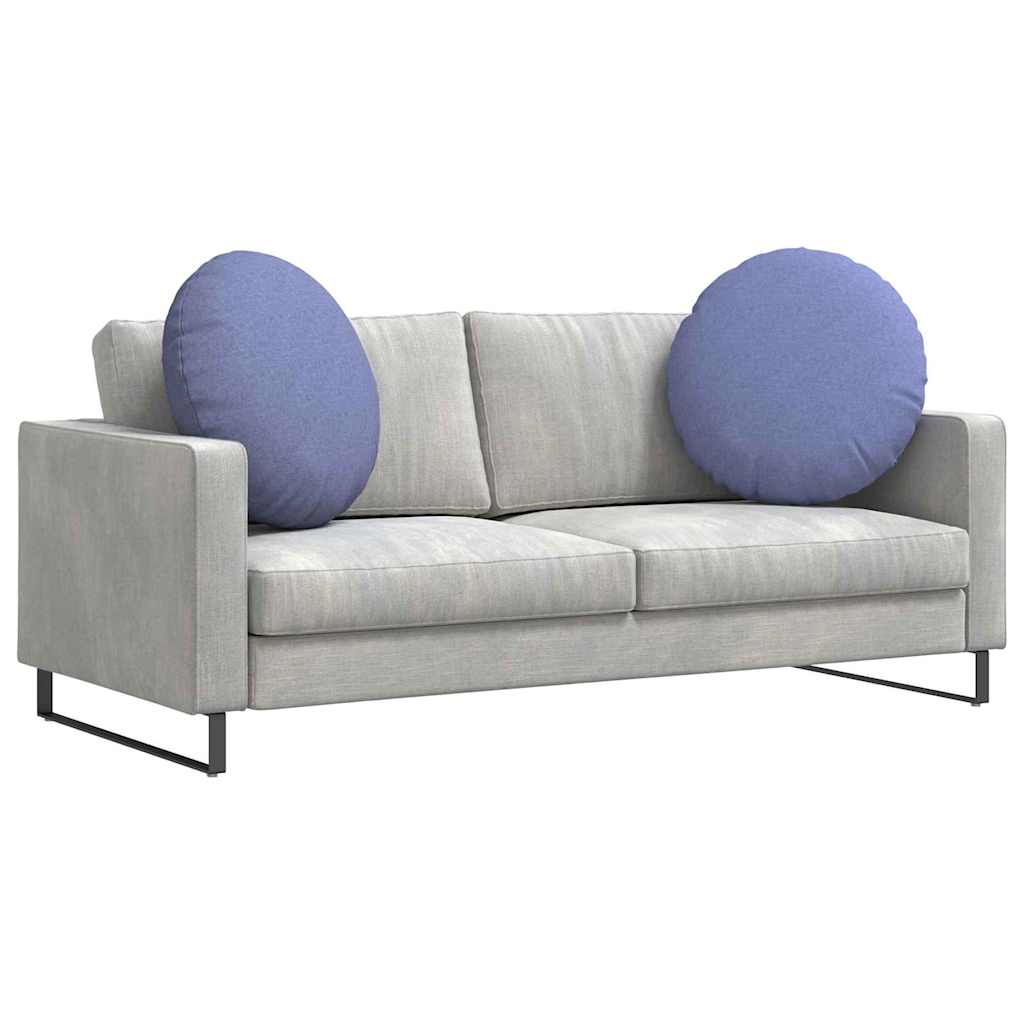 Cuscini per Seduta 2 pz Tessuto Blu jeans Ø80 x 29 cm