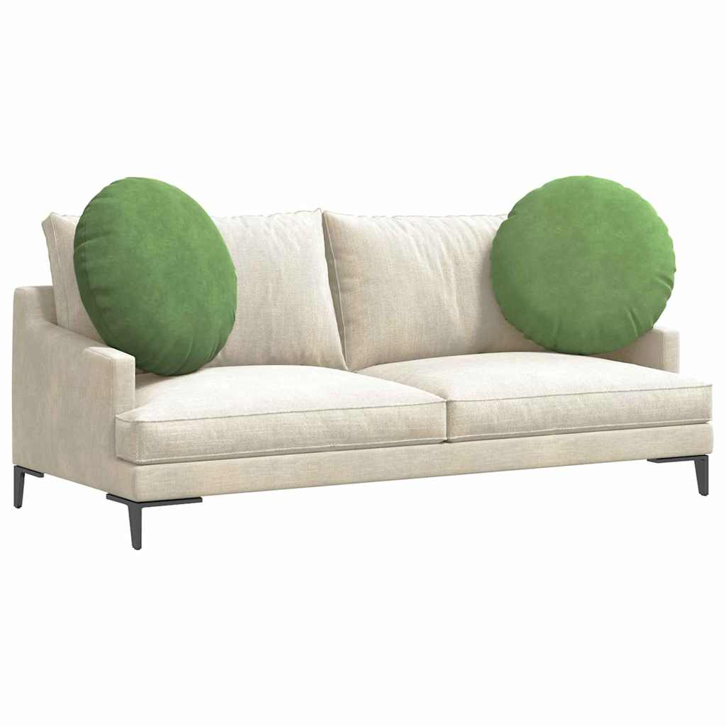 Cuscini per Seduta 2 pcs Verde chiaro Ø 40 x 13 cm Velluto