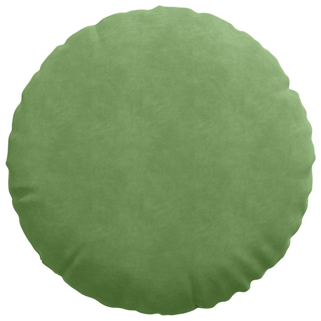 Cuscini per Seduta 2 pcs Verde chiaro Ø 40 x 13 cm Velluto