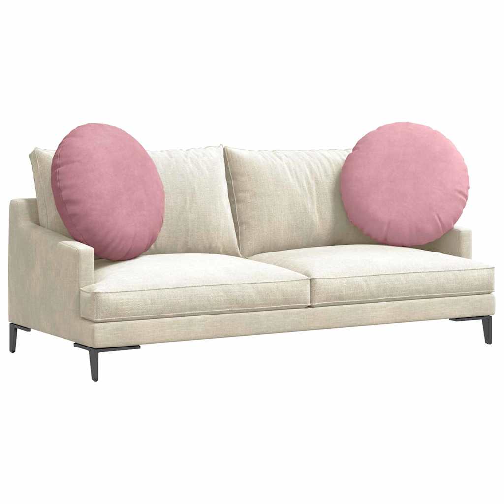 Cuscini per Seduta 2 pz Velluto Rosa Ø 80 x 29 cm