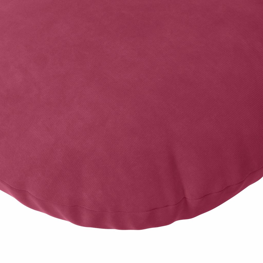 Cuscini per Seduta 2 pz Velluto Rosso Vino Ø 80 x 29 cm