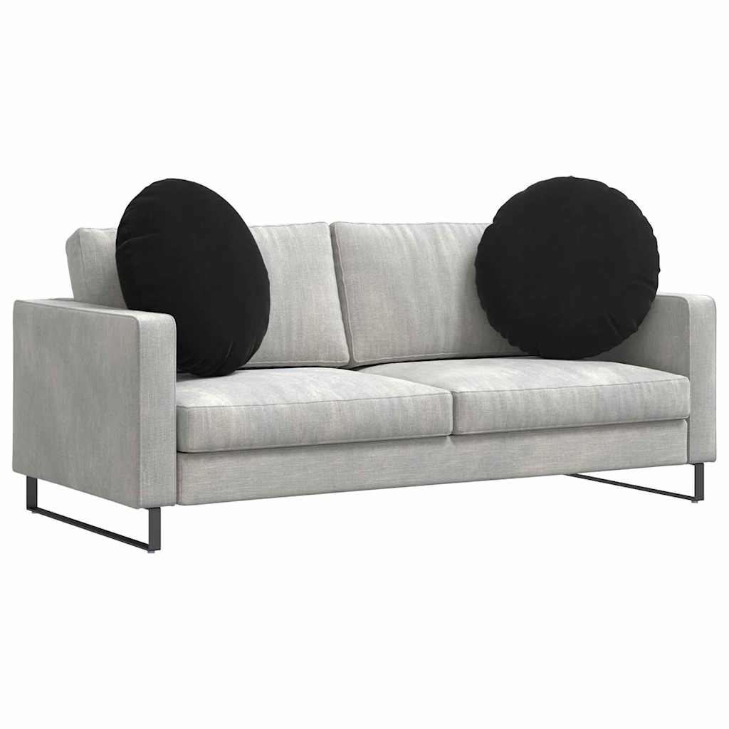 Cuscini per Seduta 2 pz Velluto Nero Ø 80 x 29 cm