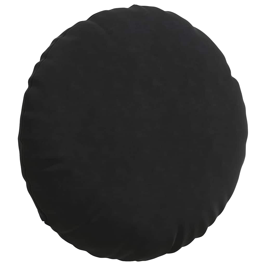 Cuscini per Seduta 2 pz Velluto Nero Ø 80 x 29 cm