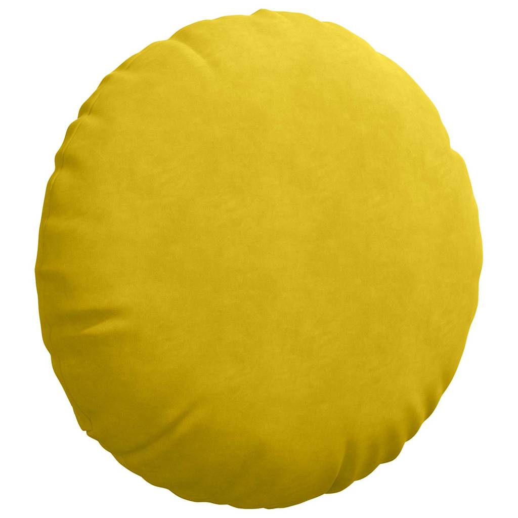 Cuscini per Seduta 2 pz Velluto Giallo Ø 80 x 29 cm