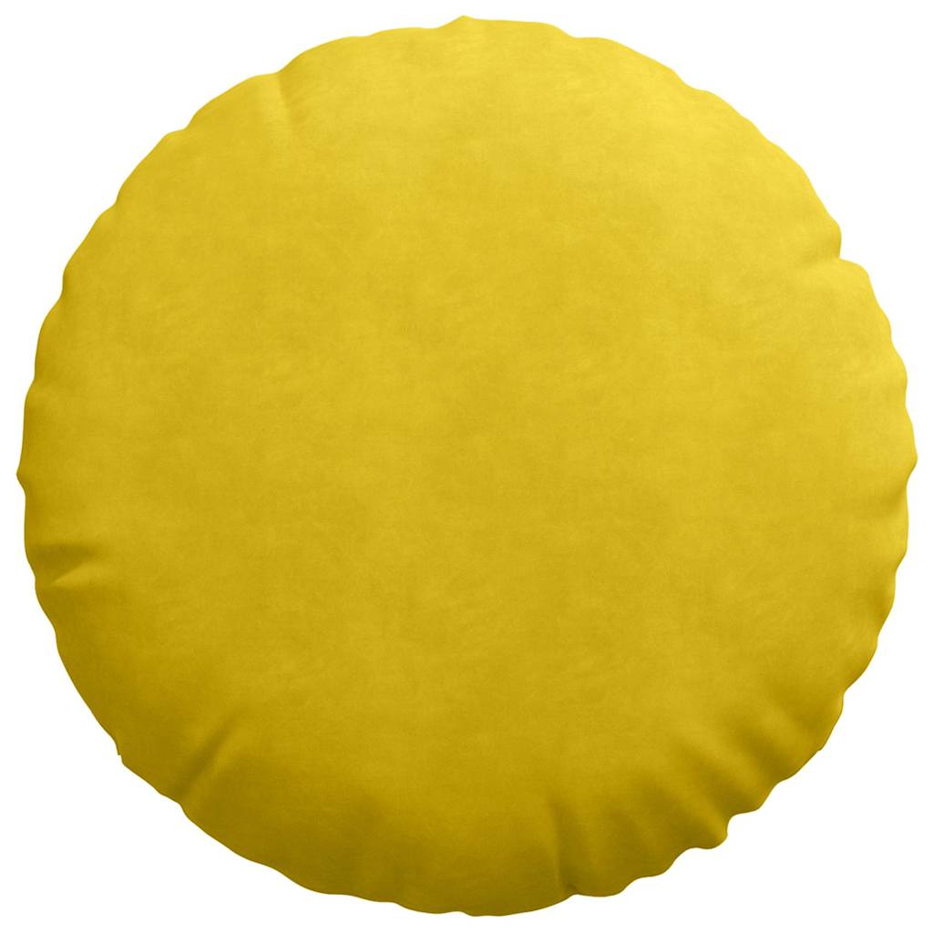 Cuscini per Seduta 2 pz Velluto Giallo Ø 80 x 29 cm