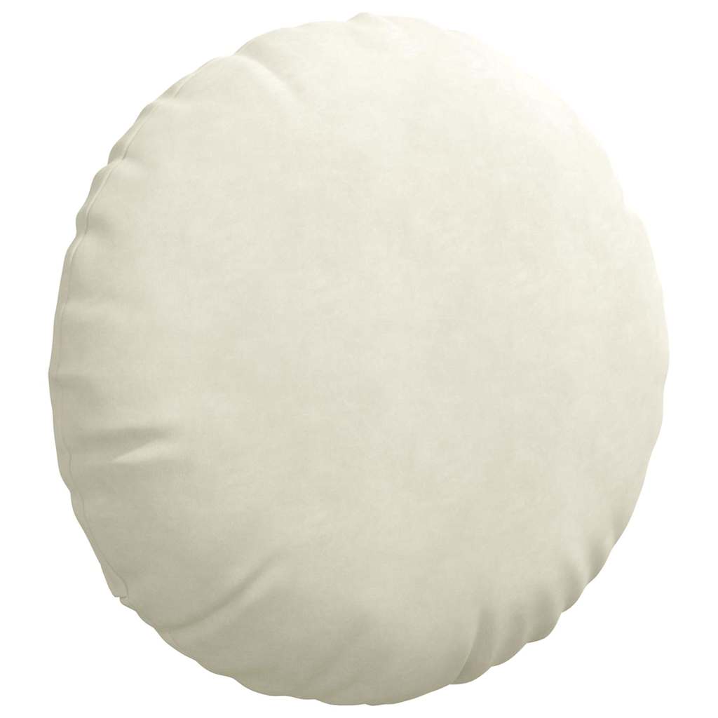 Cuscini per Seduta 2 pz Velluto Crema Ø 80 x 29 cm